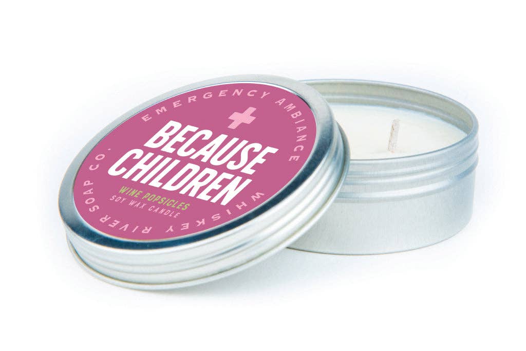 Because Children Emergency Ambiance Travel Tin | Funny Candl - HER Home Design Boutique